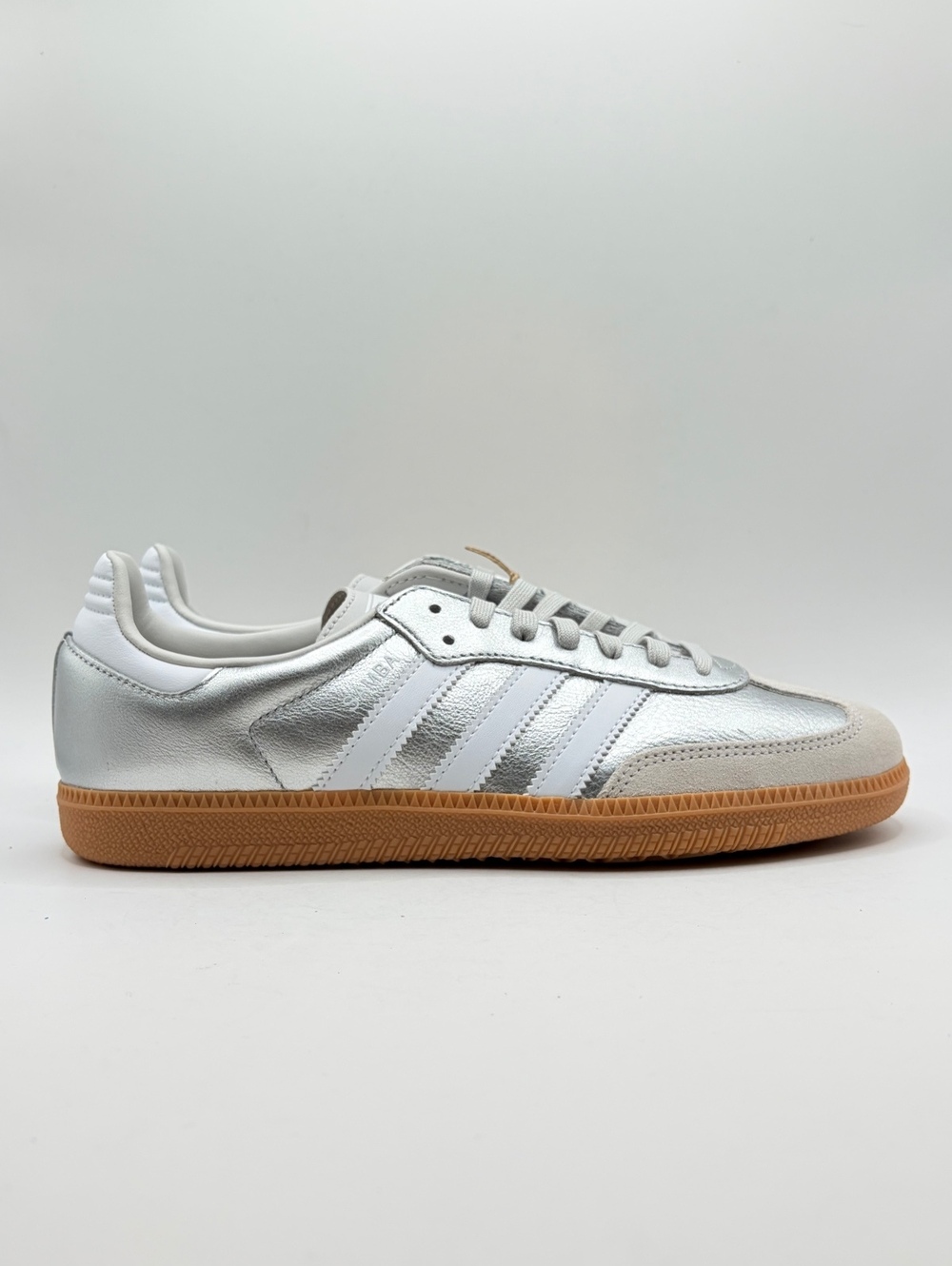 Adidas Samba OG J Silver Metallic White Gum KK2327 Size 7Y/8W New
